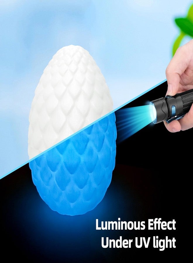 Flavery 3D Printed Dragon Egg - Glow Blue - 12in Large Fidget Toy, Flexible Articulated Crystal Dragon Inside,Figurine Decor, Executive Desk Toy, Dinosaur Toys for Kids 8-12 Gift - Image 4